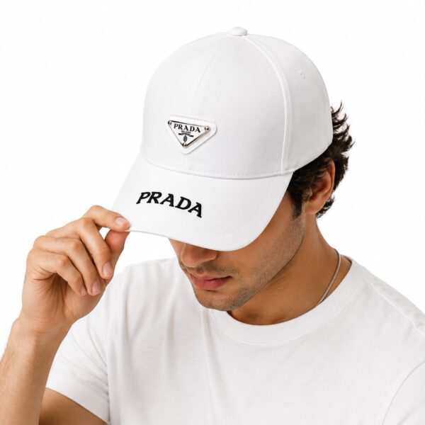 Prada White Baseball Cap