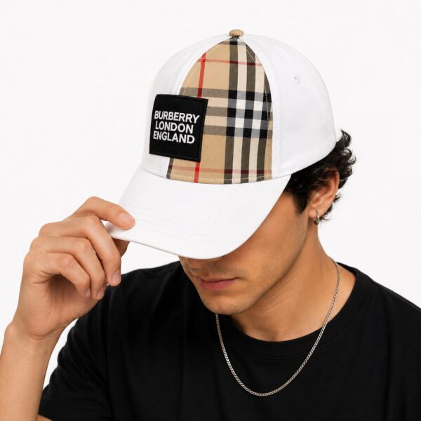 Burberry London White Baseball Cap