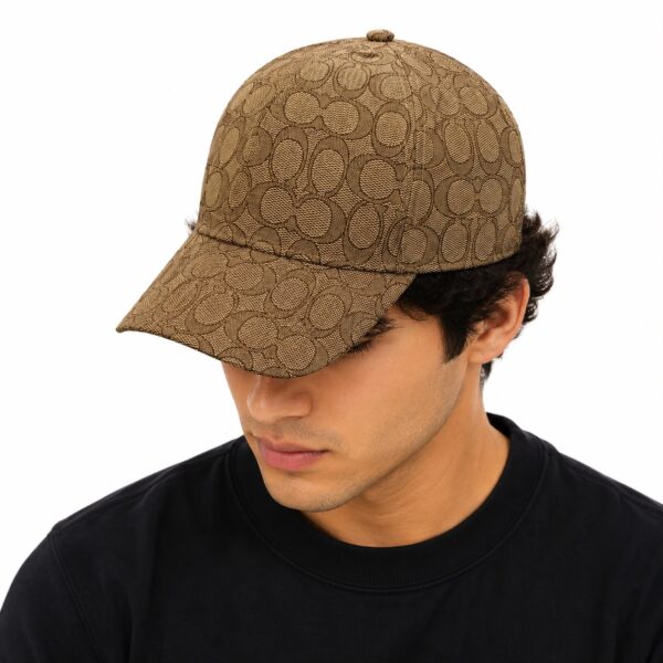 Coach Jacquard Khaki Unisex Baseball Cap