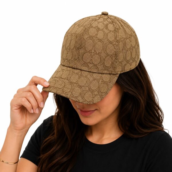 Coach Jacquard Khaki Unisex Baseball Cap