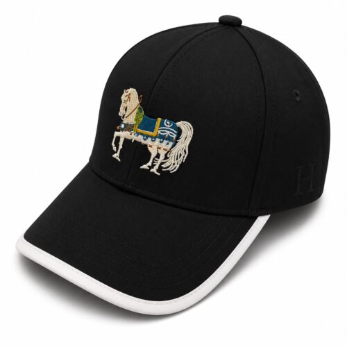 Hermes Horse Black Color Unisex Baseball Cap
