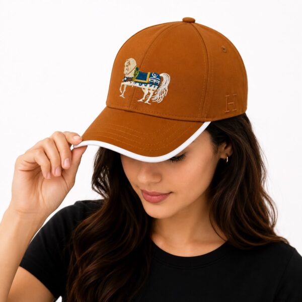Hermes Horse Orange Color Unisex Baseball Cap