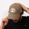 Gucci Reverse GG Khaki Unisex Baseball Cap