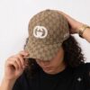 Gucci Reverse GG Khaki Unisex Baseball Cap
