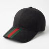 Gucci Stripe Black Unisex Baseball Cap