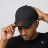 Gucci Stripe Black Unisex Baseball Cap