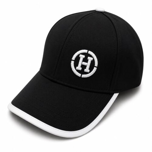 Hermes Black Baseball Cap