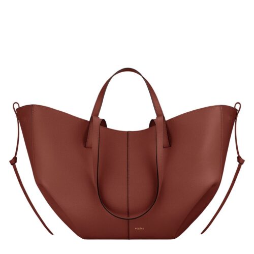 Polene Cyme Textured Red Clay Handbag