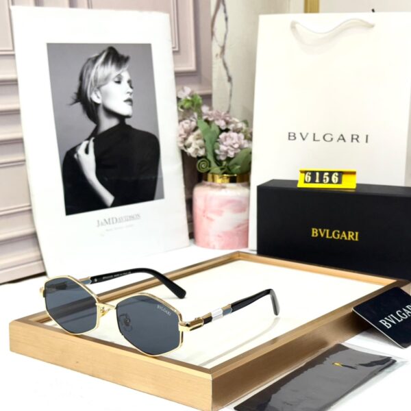 Bvlgari Black Hexagonal Women’s Sunglass