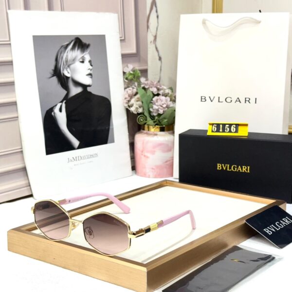 Bvlgari Pink Hexagonal Women’s Sunglass