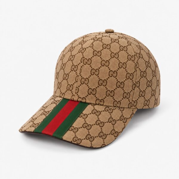 Gucci Stripe Khaki Unisex Baseball Cap