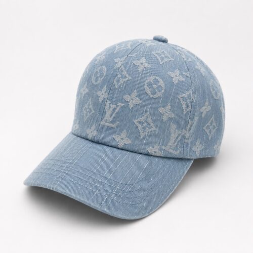 Louis Vuitton Light Blue Denim Monogram Baseball Cap
