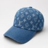 Louis Vuitton Dark Blue Denim Monogram Baseball Cap