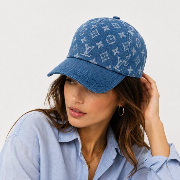 Louis Vuitton Dark Blue Denim Monogram Baseball Cap