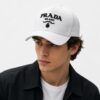 Prada Milano White Baseball Cap