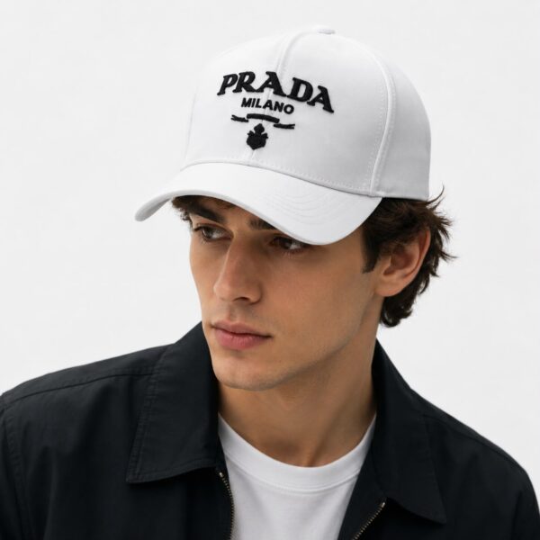 Prada Milano White Baseball Cap