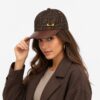 Fendi Roma Bug Eye Leatherite Baseball Cap