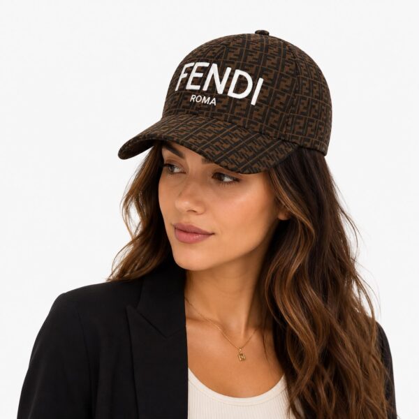 Fendi Roma Coffee FF Baseball Cap