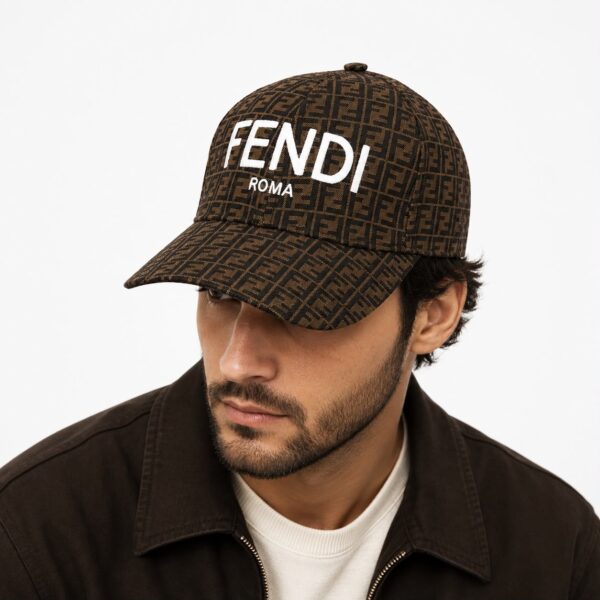 Fendi Roma Coffee FF Baseball Cap