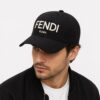 Fendi Roma Black FF Baseball Cap