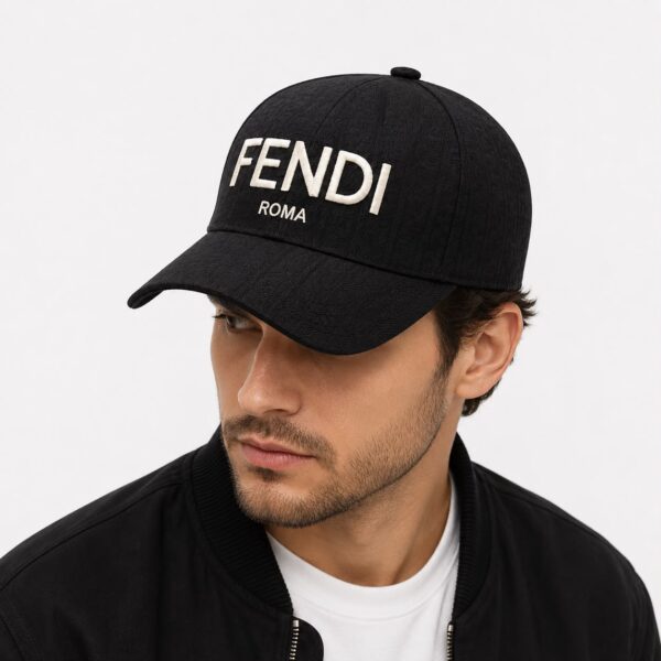 Fendi Roma Black FF Baseball Cap