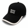Miu Miu Black Baseball Cap