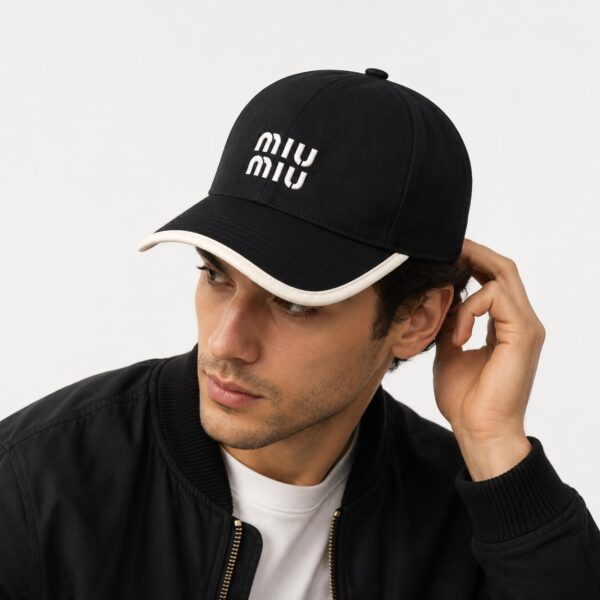 Miu Miu Black Baseball Cap