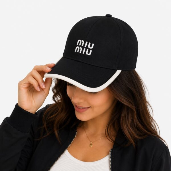 Miu Miu Black Baseball Cap