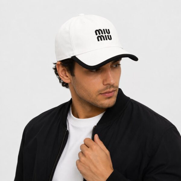 Miu Miu White Baseball Cap