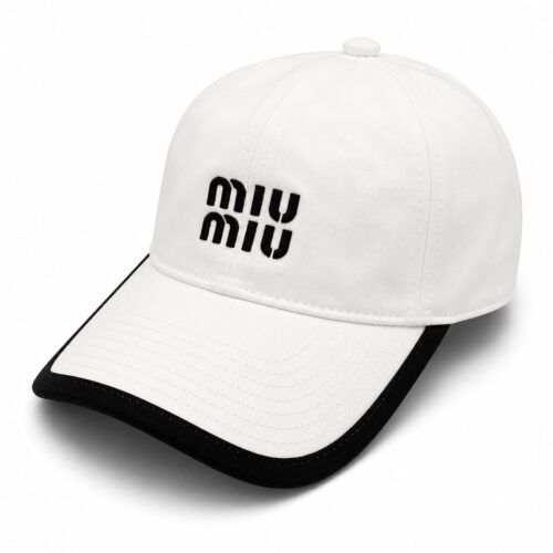 Miu Miu White Baseball Cap