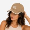 Miu Miu Khaki Baseball Cap