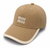 Miu Miu Khaki Baseball Cap