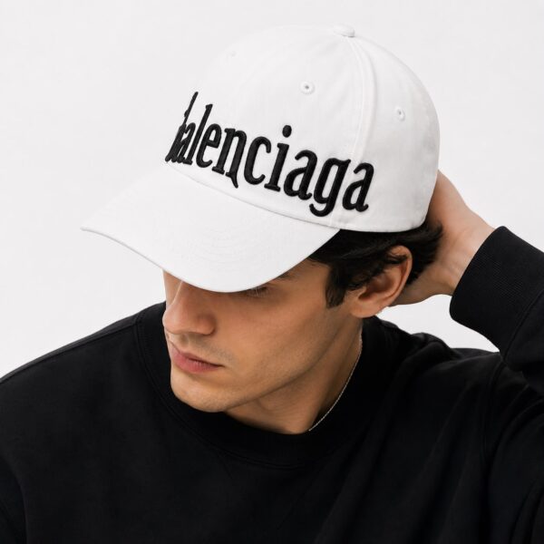 Balenciaga Cross White Baseball Cap