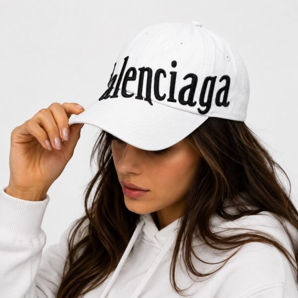 Balenciaga Cross White Baseball Cap