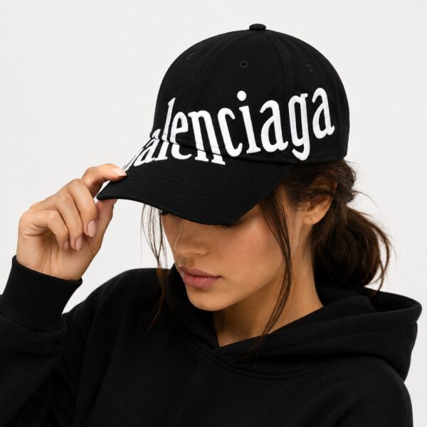 Balenciaga Cross Black Baseball Cap