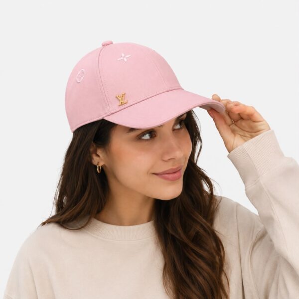 Louis Vuitton Pink LV Side Logo Baseball Cap