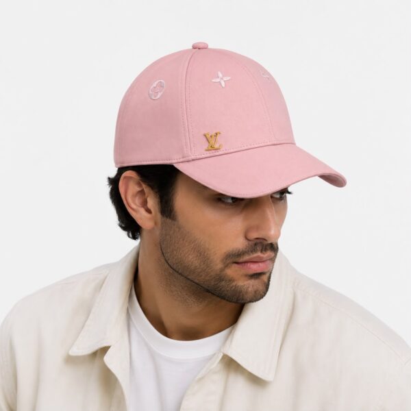 Louis Vuitton Pink LV Side Logo Baseball Cap