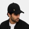 Louis Vuitton Black LV Side Logo Baseball Cap