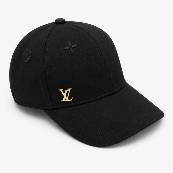 Louis Vuitton Black LV Side Logo Baseball Cap